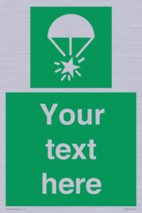 Custom sign safe condition Rocket parachute flare